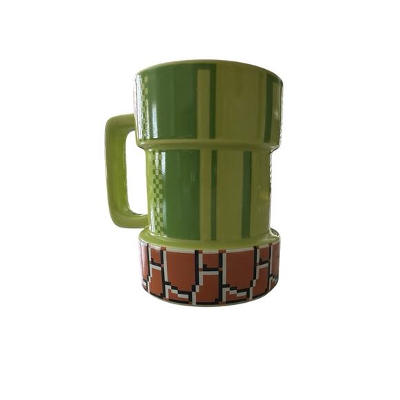 Super Mario Nintendo Coffee Mug Green Warp Pipe Thinkgeek Video Game NES - Picture 10 of 12